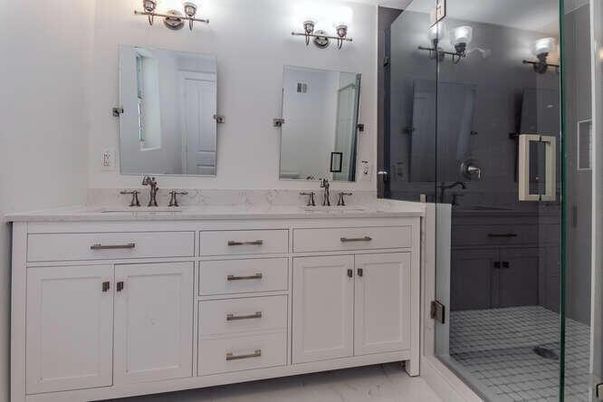 Bathroom, Dual Sink Vanities, Glass Shower, Interior