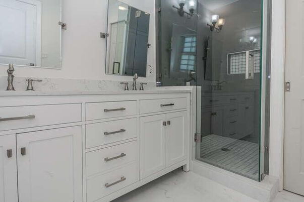 Bathroom, Dual Sink Vanities, Glass Shower, Interior