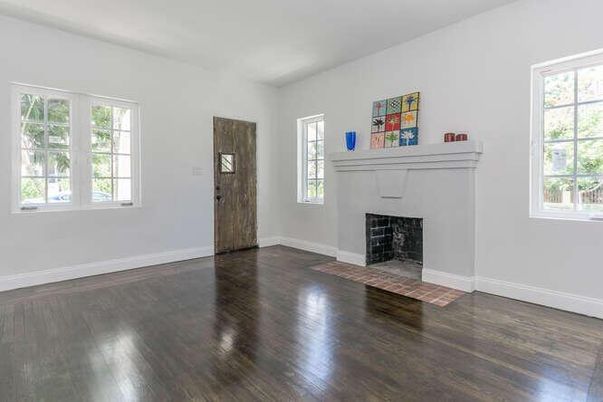 Empty room, Fireplace, Interior, Wood Texture Flooring