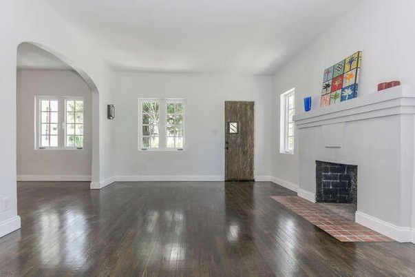 Empty room, Fireplace, Interior, Wood Texture Flooring