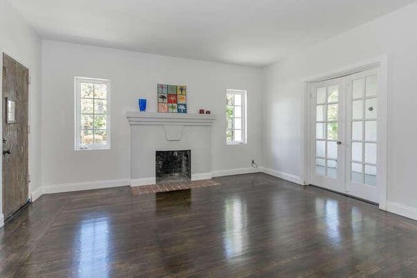 Empty room, Fireplace, Interior, Wood Texture Flooring