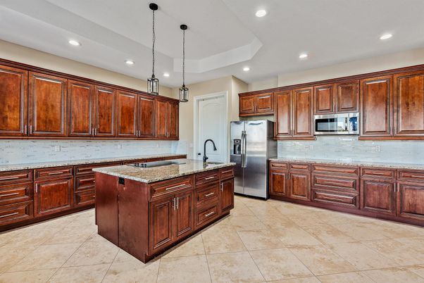 Interior, Kitchen, Pendant Lights, Recessed Lighting, Stainless Steel Appliances