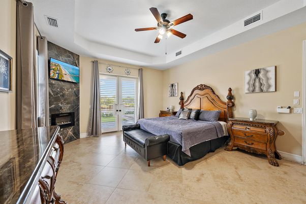 Bedroom, Fireplace, Interior