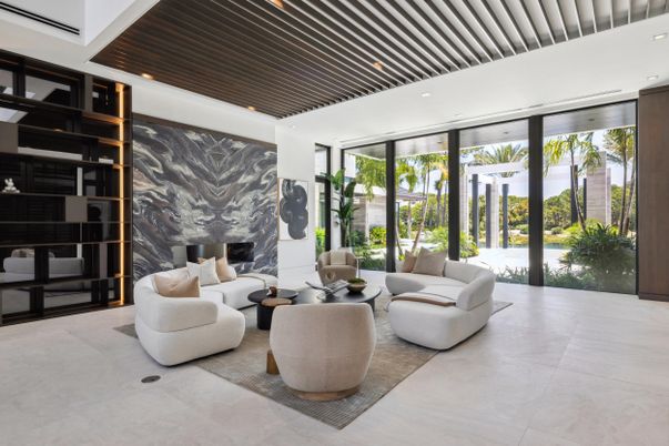 Fireplace, Interior, Living room, Recessed Lighting