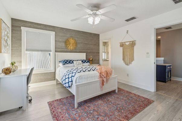 Bedroom, Interior, Wood Texture Flooring