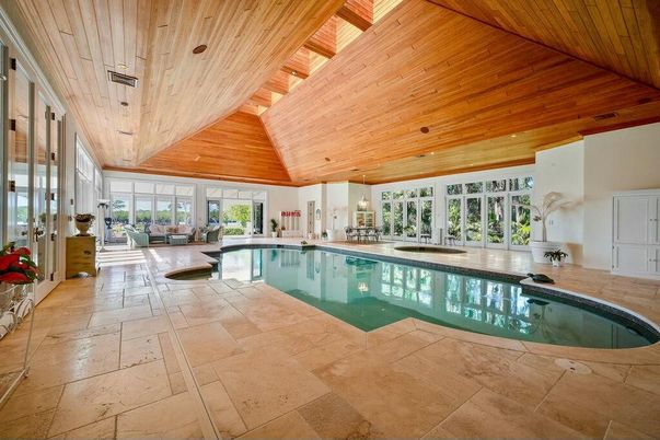Interior, Pool, Wooden Ceilings