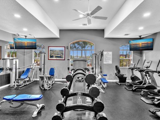 Fitness Equipment, Gym, Interior, Recessed Lighting