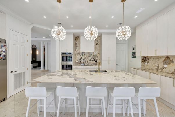 Interior, Kitchen, Pendant Lights, Recessed Lighting, Stainless Steel Appliances