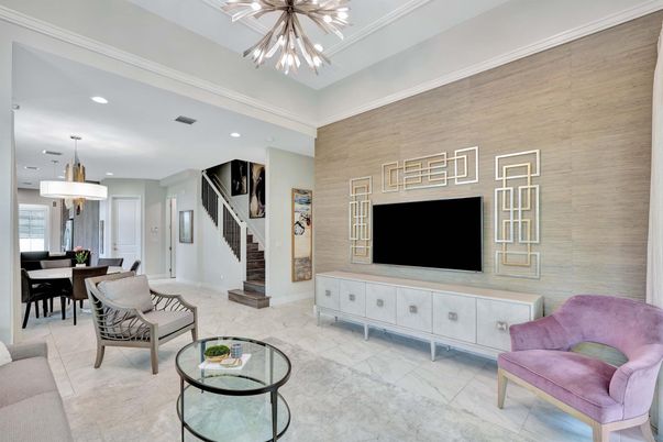 Dining room, Interior, Living room, Pendant Lights, Recessed Lighting