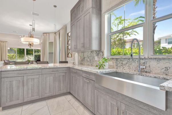 Interior, Kitchen, Marble, Pendant Lights