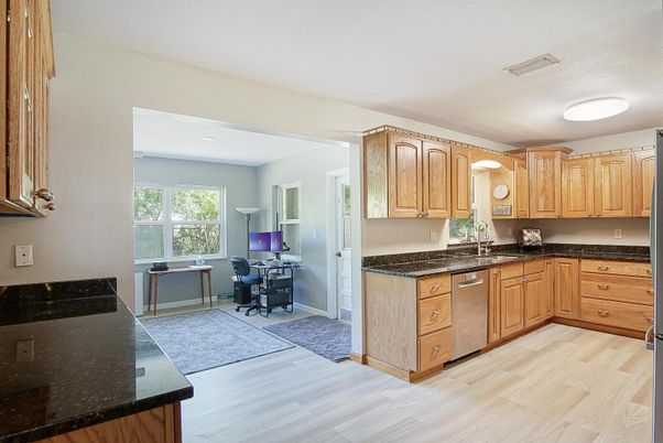 Interior, Kitchen, Wood Texture Flooring