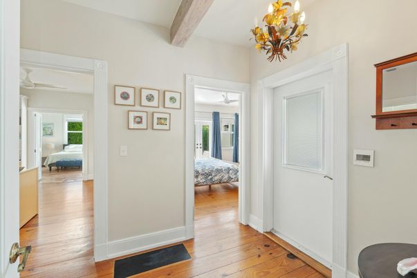 Bedroom, Chandelier, Interior, Wood Texture Flooring