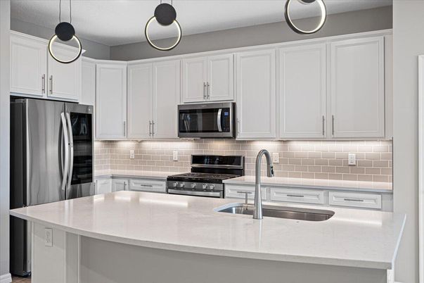 Interior, Kitchen, Pendant Lights, Stainless Steel Appliances