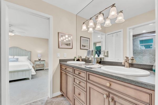 Bathroom, Bedroom, Dual Sink Vanities, Interior, Recessed Lighting
