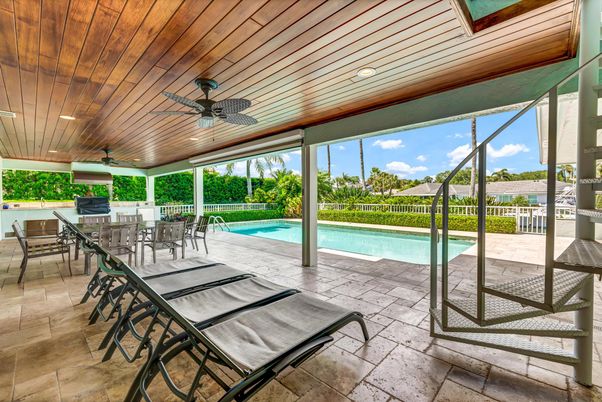 Interior, Pool, Recessed Lighting, Sun Room, Wooden Ceilings