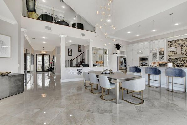 Dining room, Interior, Kitchen, Pendant Lights, Recessed Lighting