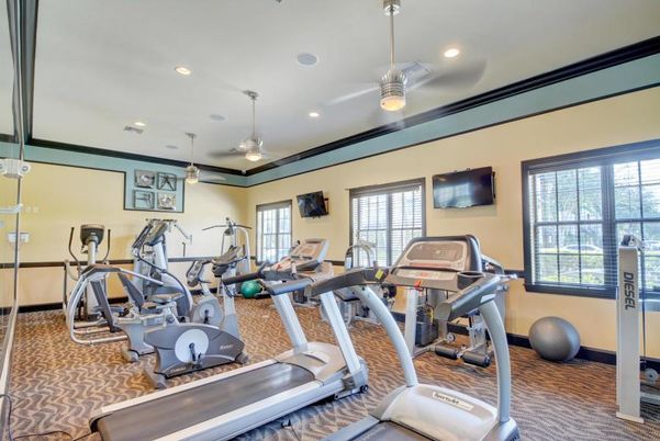 Fitness Equipment, Gym, Interior, Pendant Lights, Recessed Lighting
