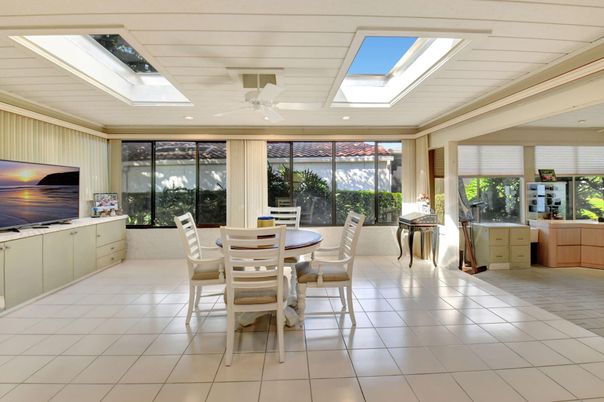 Dining room, Glass Ceilings, Interior, Recessed Lighting, Sun Room