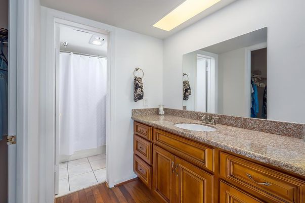 Bathroom, Dual Sink Vanities, Interior, Wood Texture Flooring