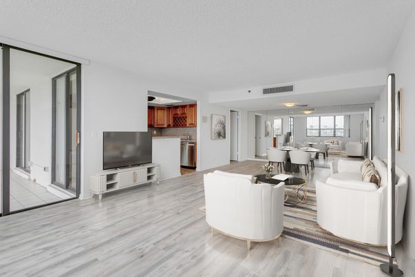 Dining room, Interior, Kitchen, Living room, Wood Texture Flooring