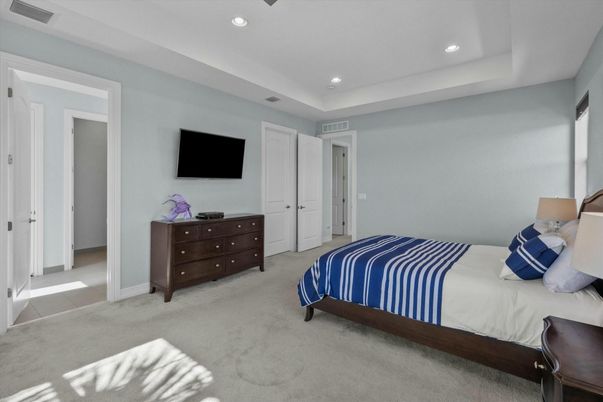 Bedroom, Interior, Recessed Lighting