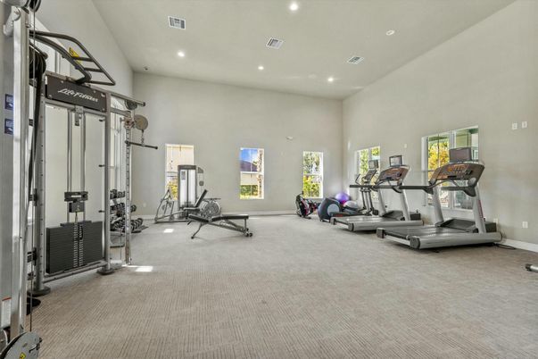 Fitness Equipment, Gym, Interior, Recessed Lighting