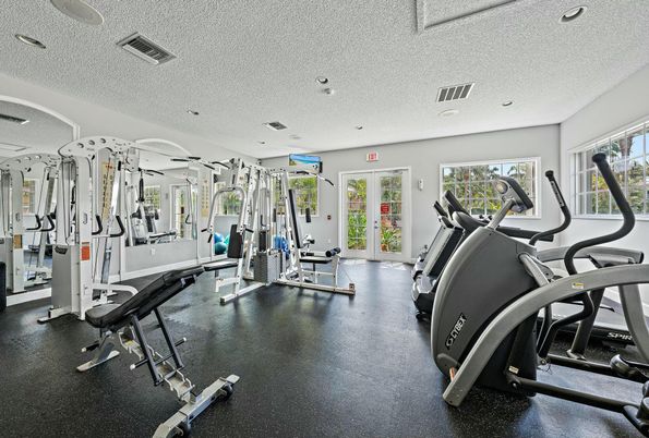 Fitness Equipment, Gym, Interior, Recessed Lighting