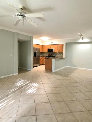 Empty room, Interior, Kitchen, Stainless Steel Appliances