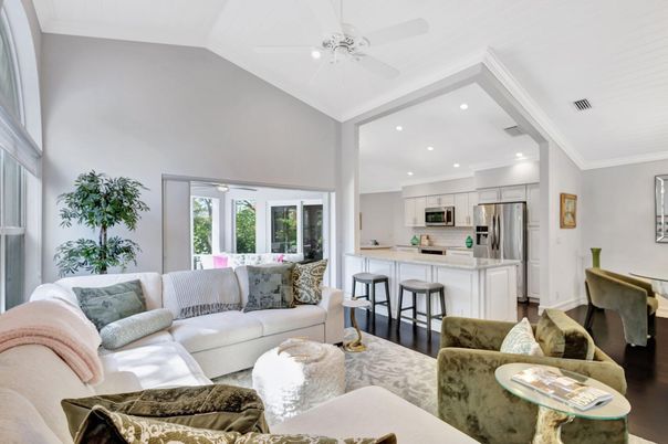 Interior, Kitchen, Living room, Recessed Lighting, Stainless Steel Appliances