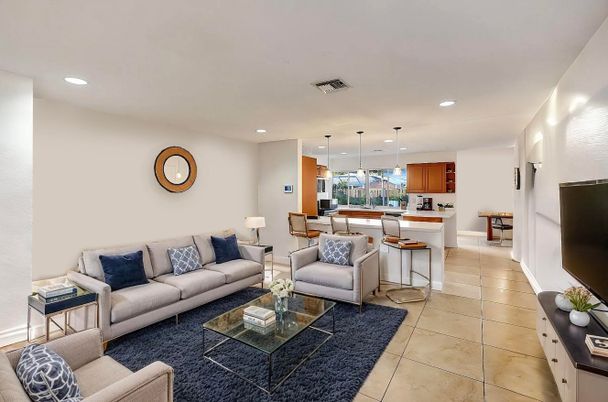 Interior, Kitchen, Living room, Pendant Lights, Recessed Lighting