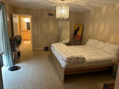 Bedroom, Chandelier, Interior