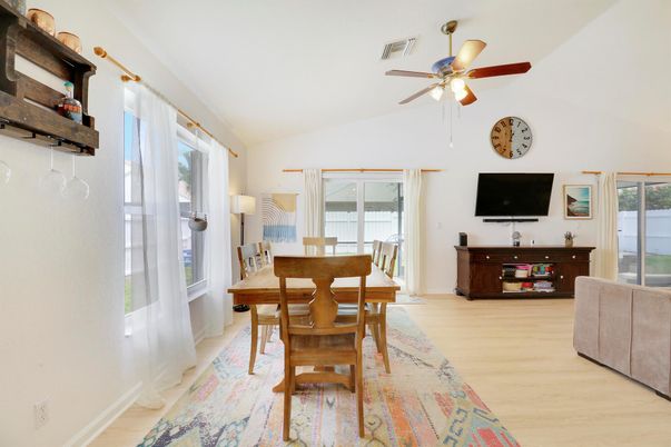 Dining room, Interior, Wood Texture Flooring