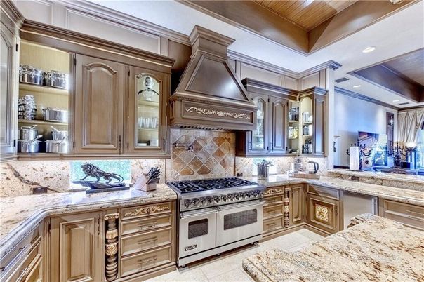 Interior, Kitchen, Recessed Lighting, Stainless Steel Appliances, Wooden Ceilings