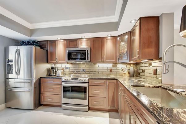Interior, Kitchen, Recessed Lighting, Stainless Steel Appliances