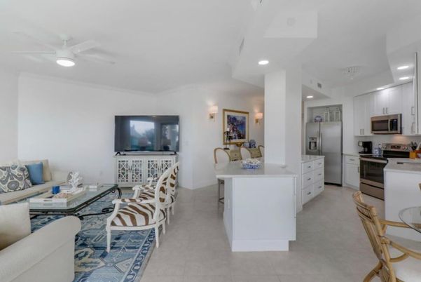 Dining room, Interior, Kitchen, Living room, Recessed Lighting, Stainless Steel Appliances