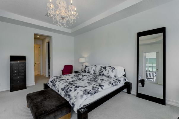 Bedroom, Chandelier, Interior