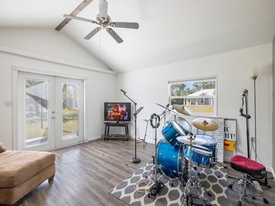 Fitness Equipment, Interior, Wooden Beams, Wood Texture Flooring
