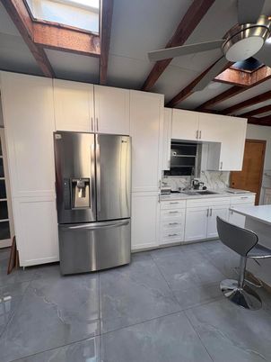 Interior, Kitchen, Stainless Steel Appliances, Wooden Beams