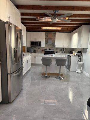 Interior, Kitchen, Stainless Steel Appliances, Wooden Beams