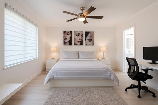 Bedroom, Home Office, Interior, Wood Texture Flooring