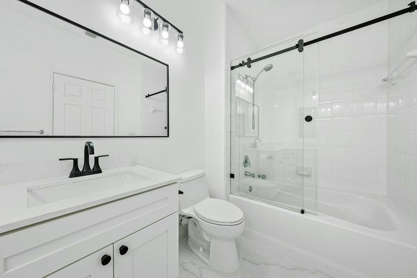 Bathroom, Glass Shower, Interior, Marble