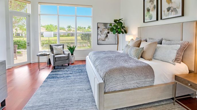 Bedroom, Interior, Wood Texture Flooring