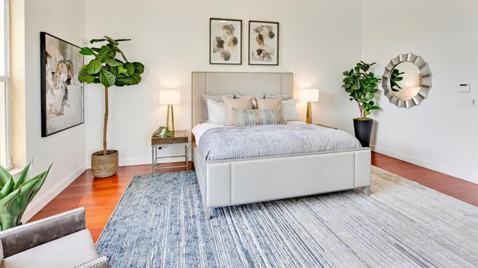 Bedroom, Interior, Wood Texture Flooring