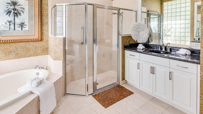 Bathroom, Glass Shower, Interior