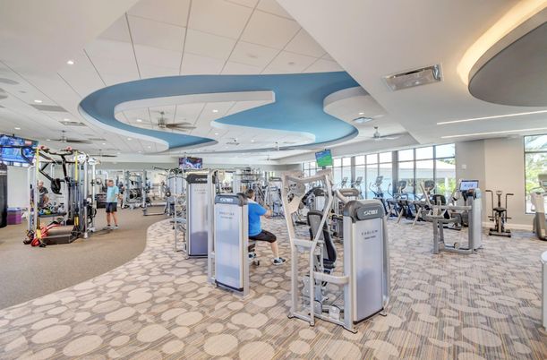 Fitness Equipment, Gym, Interior, Recessed Lighting