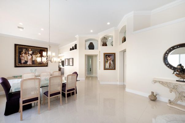 Chandelier, Dining room, Interior, Recessed Lighting