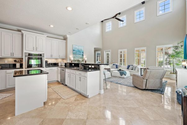 Interior, Kitchen, Living room, Recessed Lighting