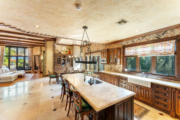Chandelier, Dining room, Interior, Kitchen, Living room, Pendant Lights, Recessed Lighting, Wooden Beams