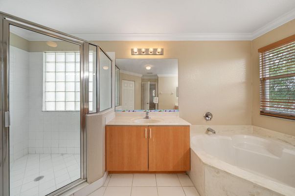 Bathroom, Dual Sink Vanities, Glass Shower, Interior