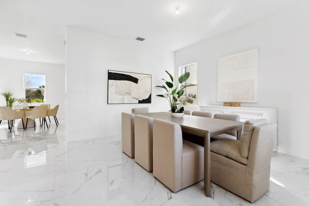Dining room, Interior, Marble